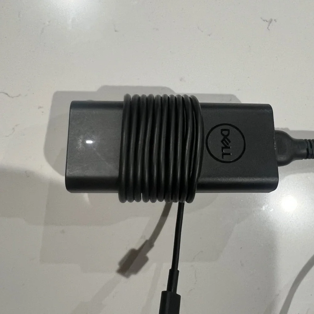 Genuine Dell 65W USB-C AC Adapter Power Supply Charger DA65NM190 0T8W34 Black
